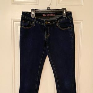 Junior’s Calvin Klein Blac Label Pink Size 26 Waist Dark Blue Jeans